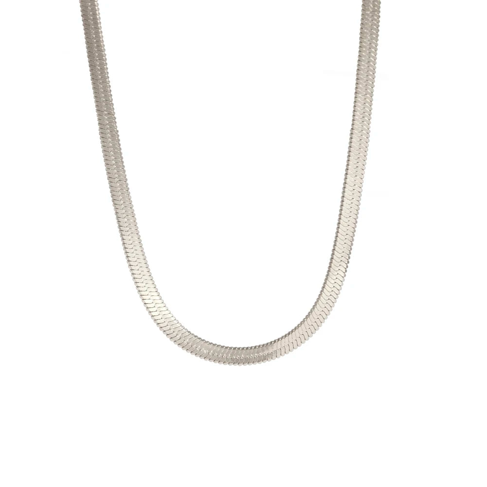 HIPEE Classic Stainless Steel Flat Snake Bone Chain Necklace Gold Waterproof Herringbone Snake Chain for Men Women Jewelry Gift