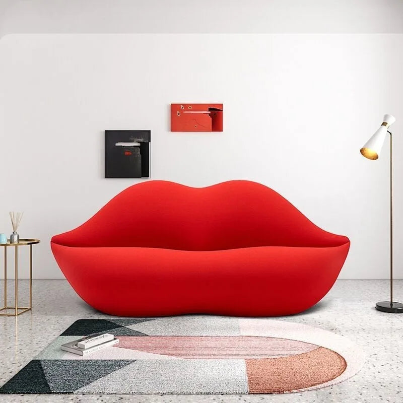 Customized Sexy Italian Red Sofa - Lips Shaped Couch Modern Furniture Design
