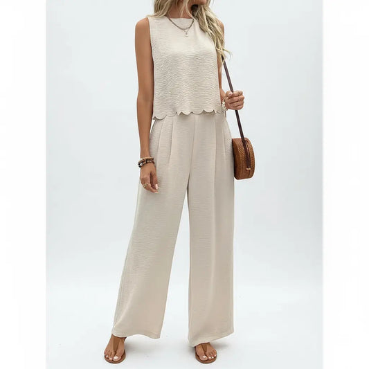 Casual Women's Tank Top & Trousers Set