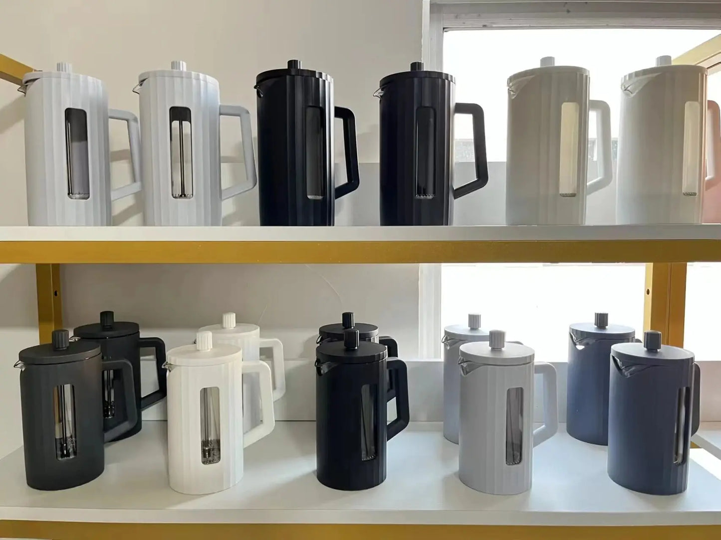 French Press Coffee Maker – 600ml & 1000ml, Heat-Resistant Glass