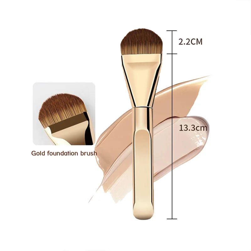 1pcs Ultra Thin Foundation Brush Tongue-Shaped Seamless Concealer Flat Head Soft Hair Beauty Tools Makeup Brushes Mask Brush