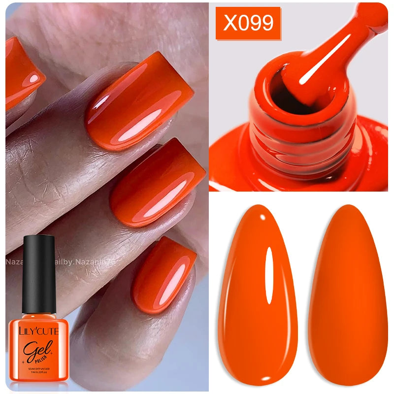 LILYCUTE 7ml Neon Reflective Nail Gel Polish Dark Flash Glitter Effect Fluorescent Gel Soak Off UV Gel Summer Nail Art Varnish