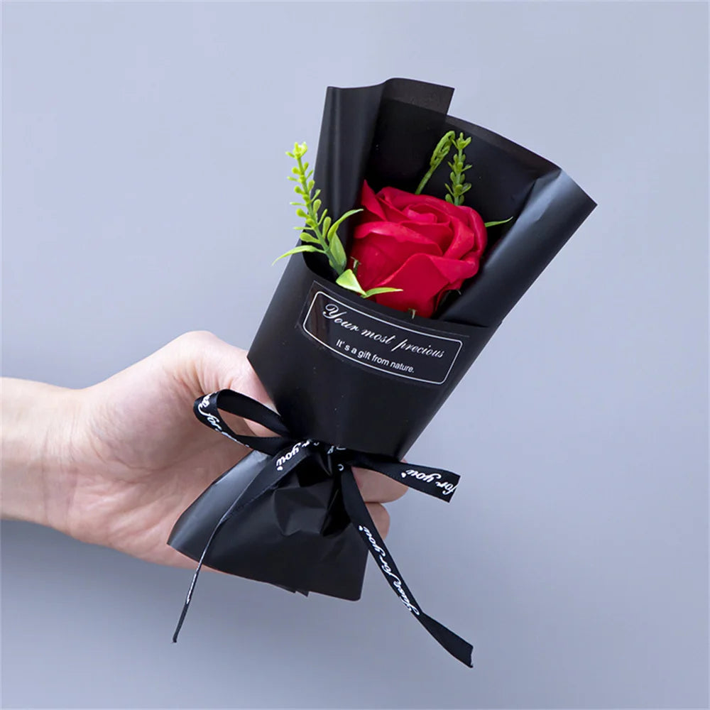 22 Flowers Soap Flower Gift Rose Box Valentines Day Gift Bears Bouquet Wedding Decoration Gift Festival Heart-shaped Box