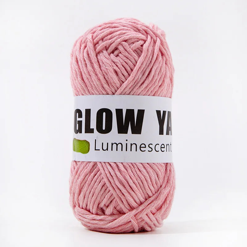 50g Novel Functional Yarn Glow In The Dark Polyester Luminous Chunky Yarn 2mm for Hand Knitting Carpet Sweater Hat Wool Yarn 80m