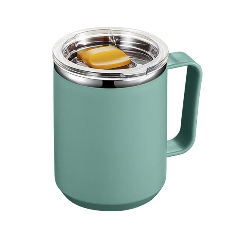 Stainless Steel Insulated Coffee Mug – 450 ml (Double-Wall Vacuum, Handle & Lid)-8