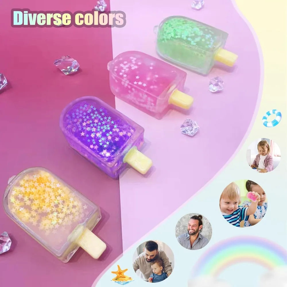 Cute Kawaii Squishy Fidget Toy Ice Cream Cube | Stress Relief Sensory Toy for Anxiety ADHD Kids Adults