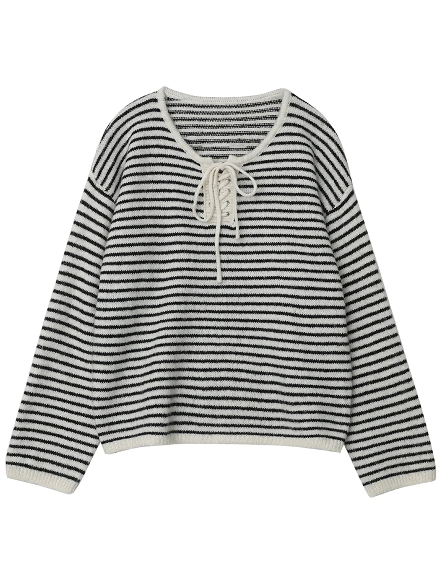 Retro Striped Pullover Loose Autumn & Winter Jumper