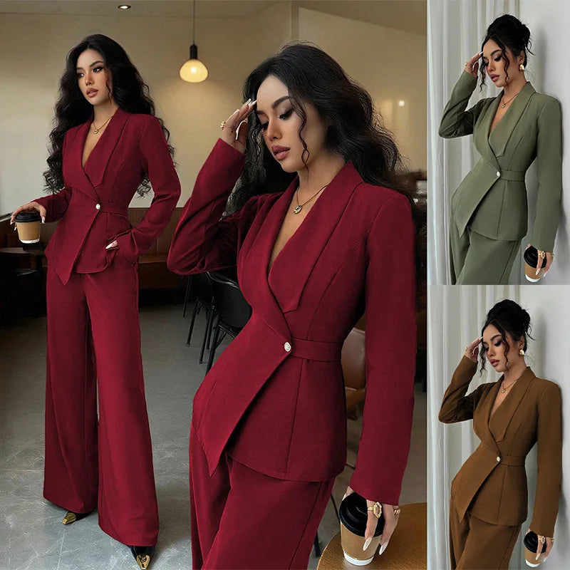 Women's 2 Piece Business Suit  - Temperament Fashion