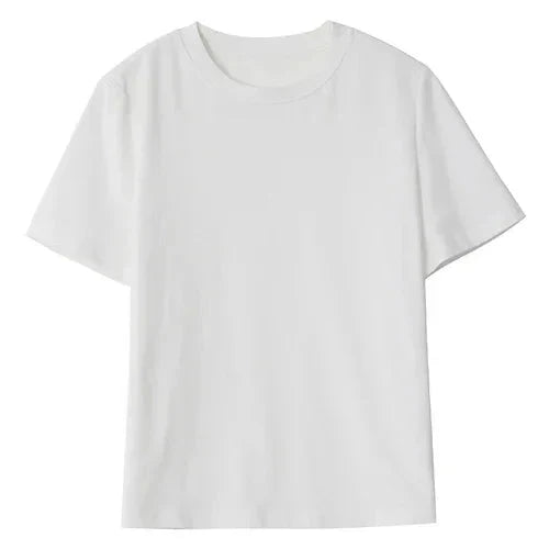 Basic O-Neck Tee Casual Solid Short Sleeve T-Shirt