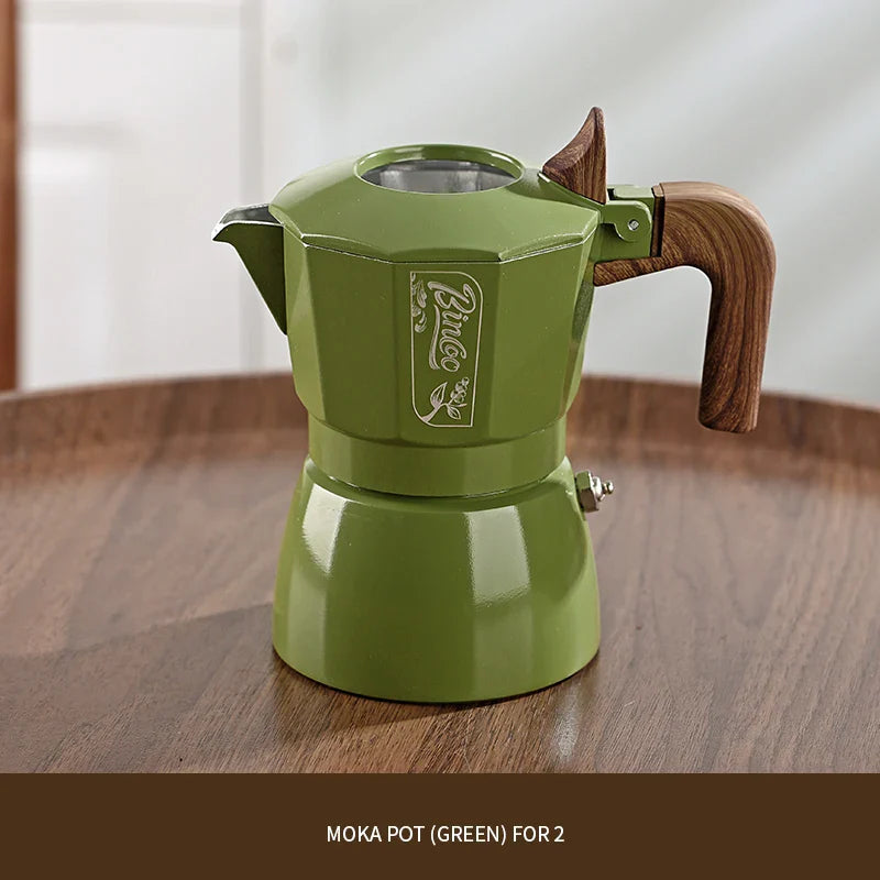 Double-valve Italian Moka Pot Aluminum Coffee-5