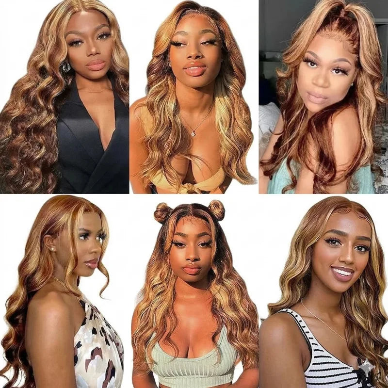 14-30 Inch Ombre Body Wave Human Hair Bundles Highlight Human Hair Unprocessed Blonde Raw Hair Bundle Weave Extensions