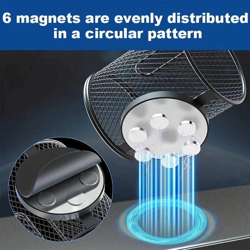 1 Pack Heavy-Duty Magnetic Car Cup Holder with N38 Super Magnet, Anti-Slip for Vehicles, 8.38cm Inner Diameter