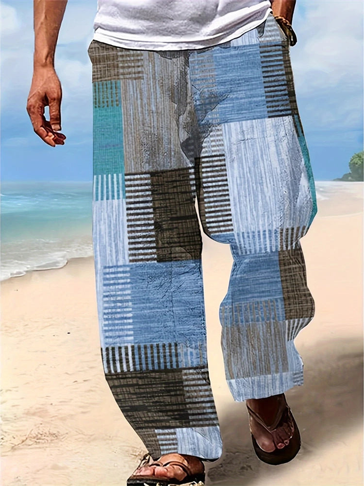 2025 Spring And Summer New Graffiti Drawstring Long Men's Sweatpants 3D Printed Beach Pants Men's Clothing Ground Casual Pants