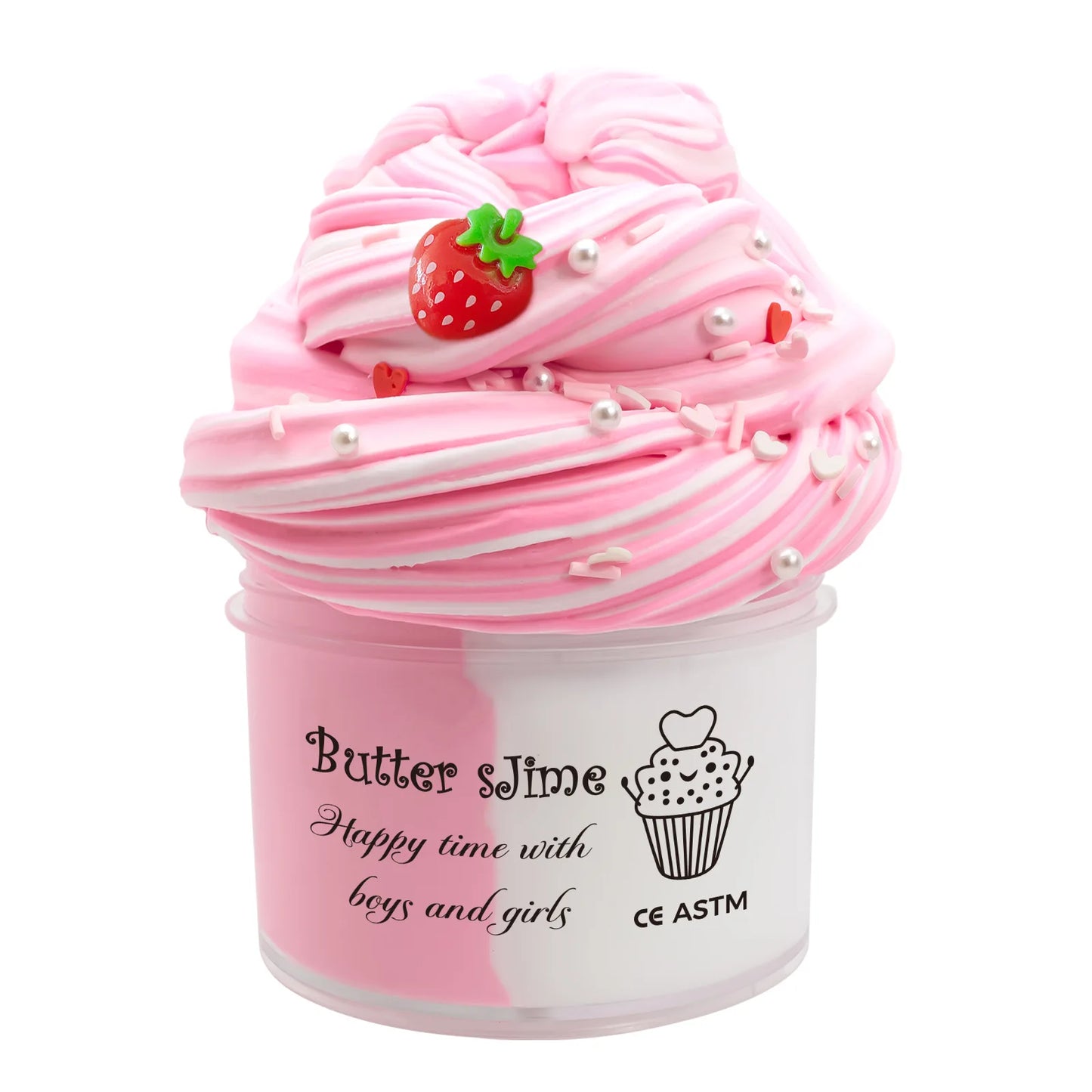 70ml Butter Fluffy Slime Kit Fruit Bicolor Slime Super Soft Non-Sticky and Scented for Kids Ideal Birthday Party Favor Gift