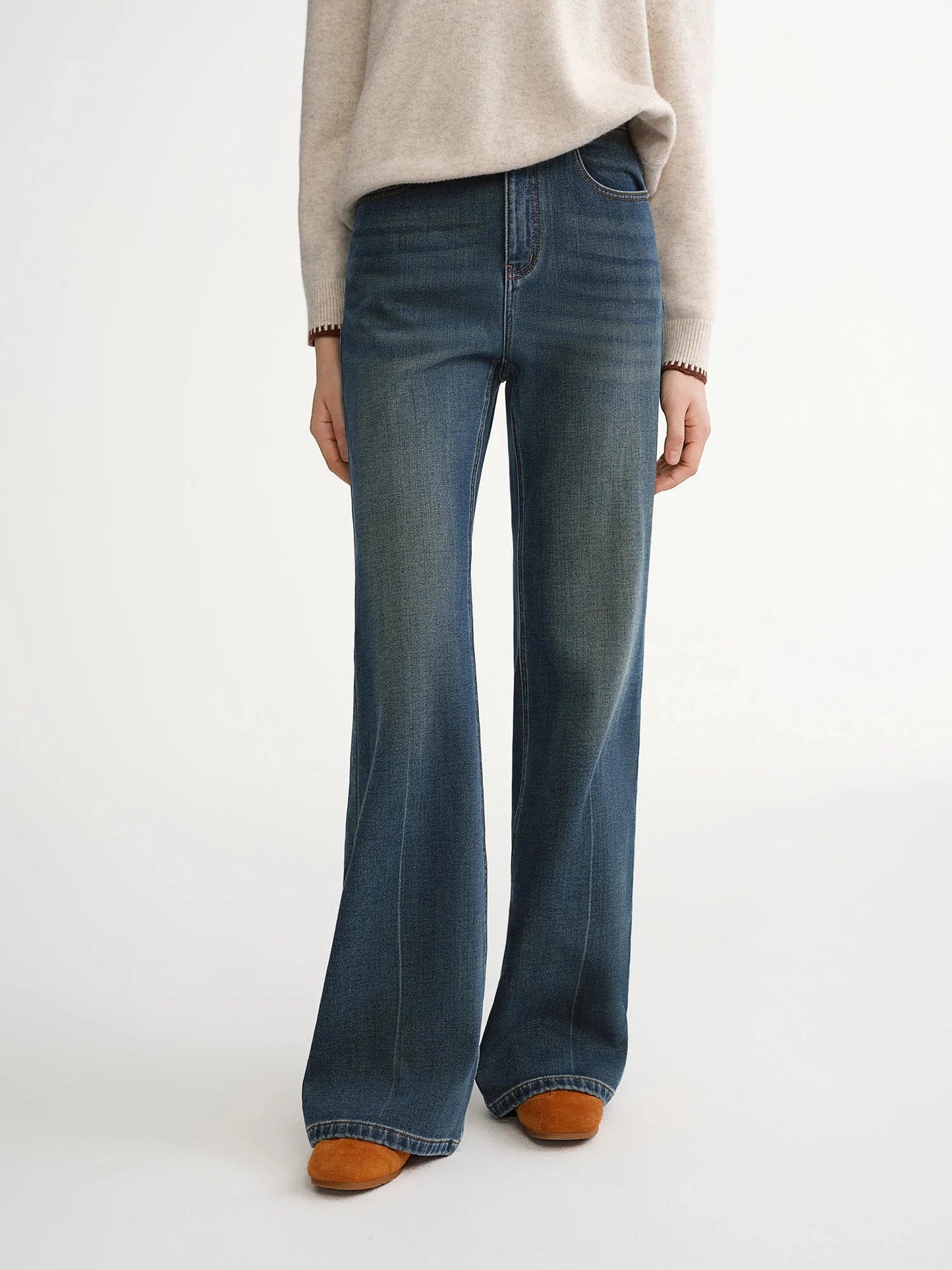 Women’s High-Waist Wide Leg Work Pants Stretchy Office Trousers