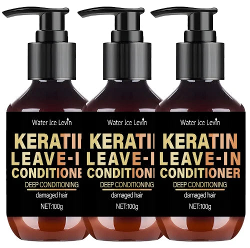 Keratin Leave-In Conditioner with Biotin & Collagen - Repairs Damaged Hair for Deep Moisture, Softness & Shine, Hair Treatment.