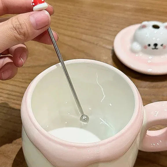 Kawaii Animal Pudding Ceramic Mugs