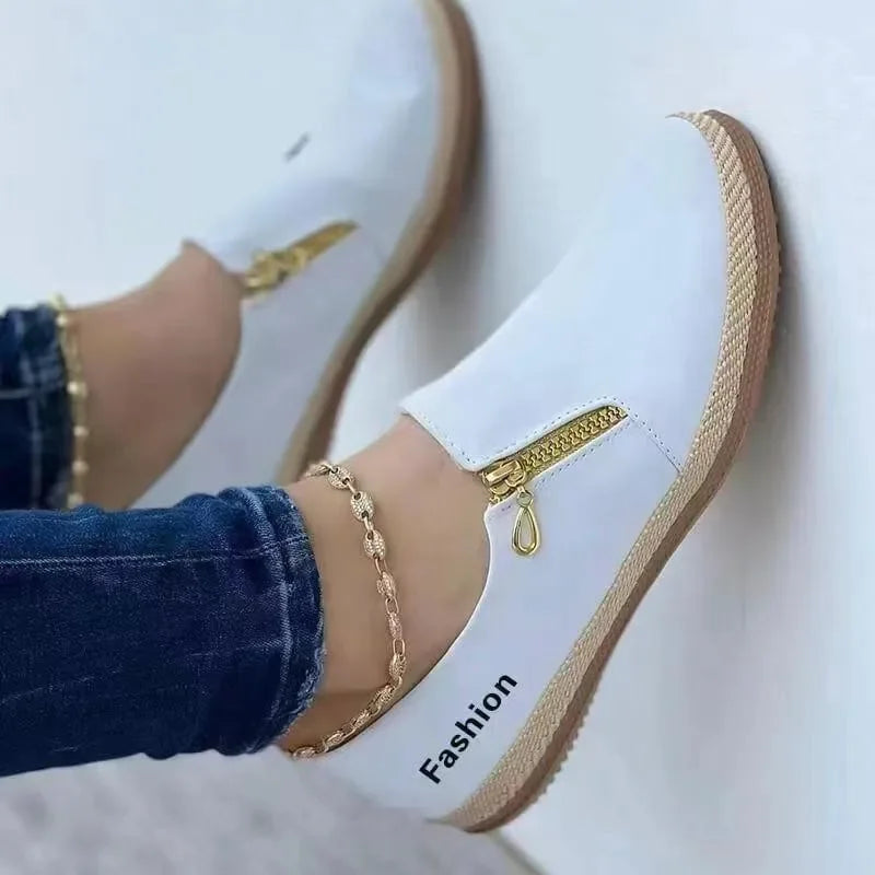 Black Flats Women's Sports Shoes Spring Summer Designer Walking Casual