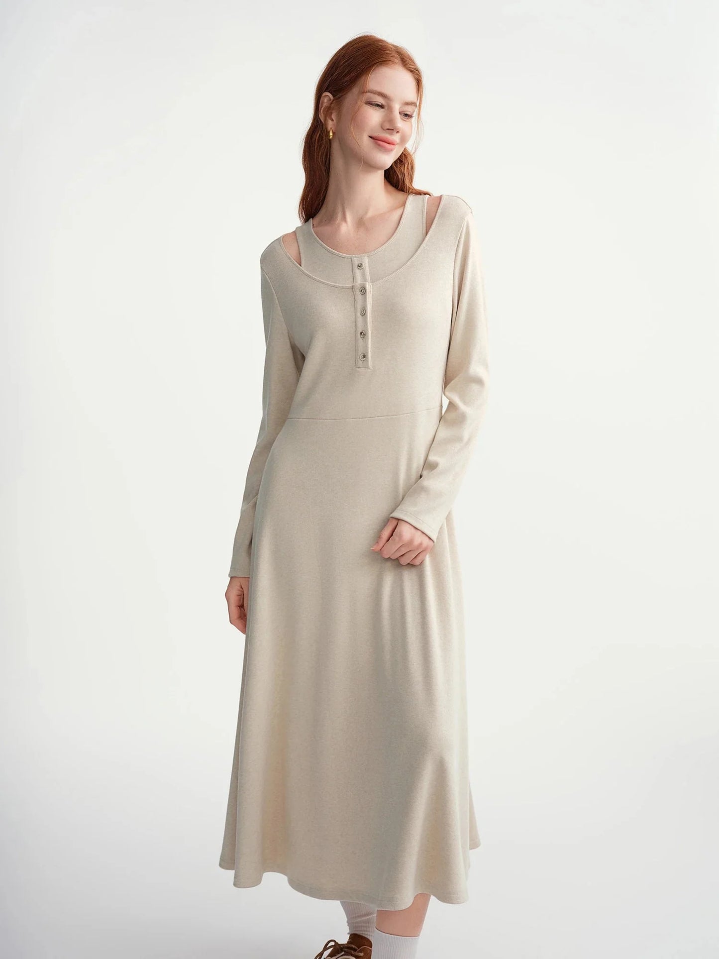 Women’s Retro 2-Piece Slim Fit Winter Dress
