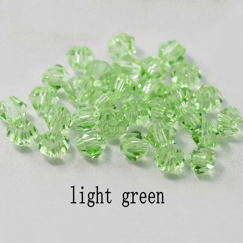 200pcs Glass Bicone Beads 4mm Crystal Beads Jewelry Making Supply for DIY Projects, Bracelets, Necklaces, Earrings