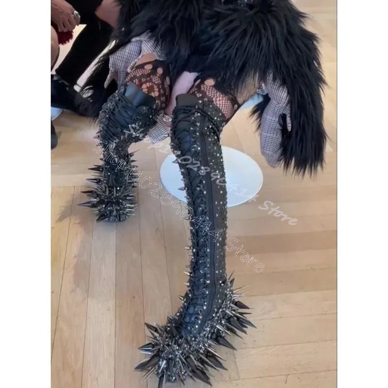 Metal Spike Boots