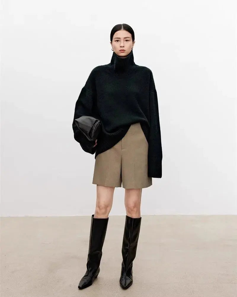 Luxurious Pure Cashmere Turtleneck Sweater