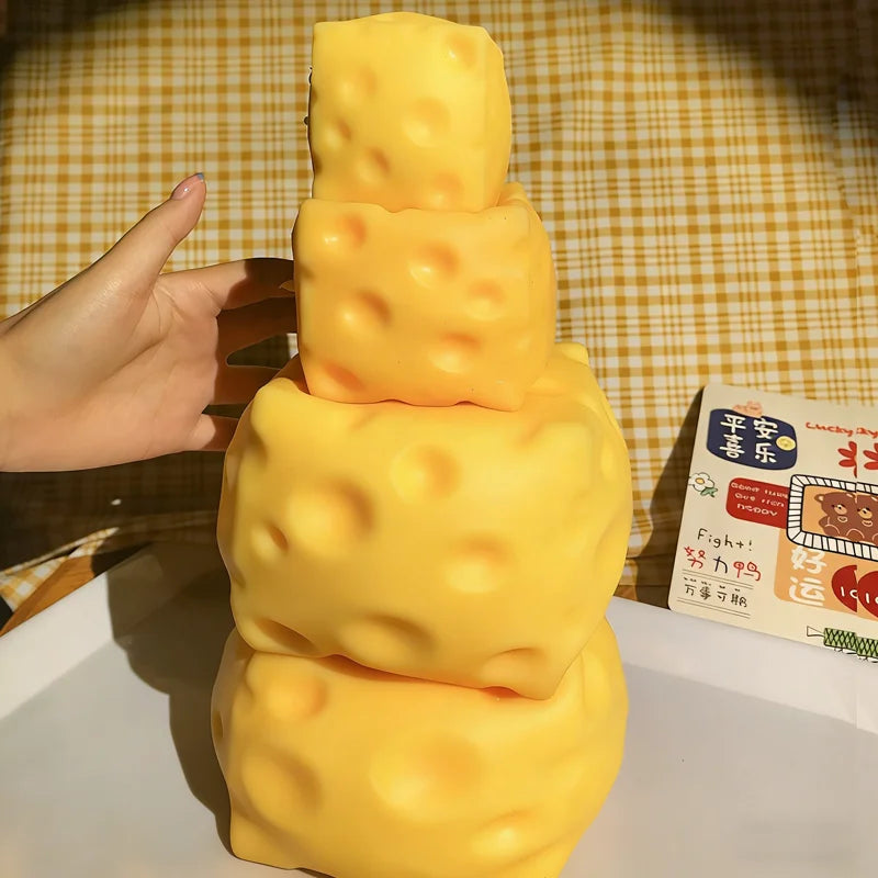 Cheese Squishy Stress Toy | Slow Rebound Squeeze Fidget Ball