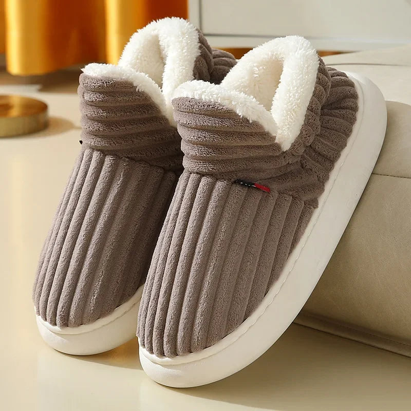 2025  New Soft Sole Slippers For Women Winter Fashion Women Fur Slippers Fuzzy Plush Men Slippers Warm Furry Women Cotton Shoes