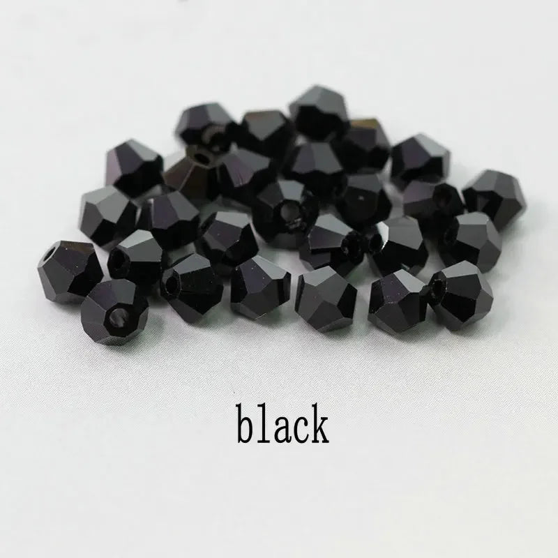 200pcs Glass Bicone Beads 4mm Crystal Beads Jewelry Making Supply for DIY Projects, Bracelets, Necklaces, Earrings