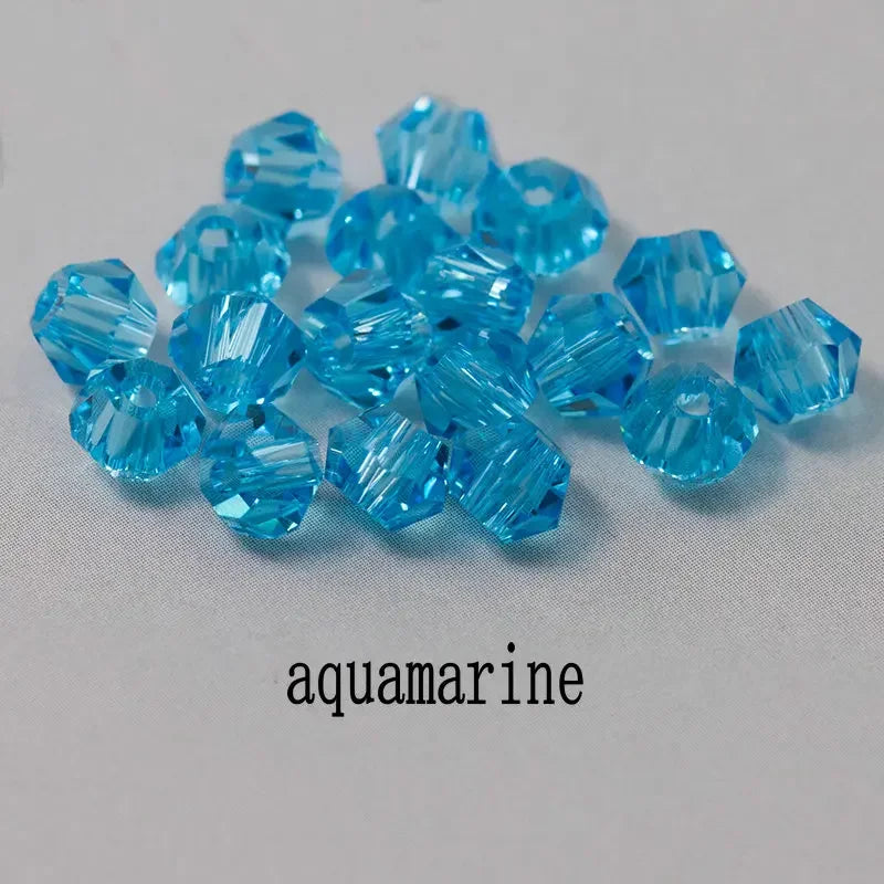 200pcs Glass Bicone Beads 4mm Crystal Beads Jewelry Making Supply for DIY Projects, Bracelets, Necklaces, Earrings