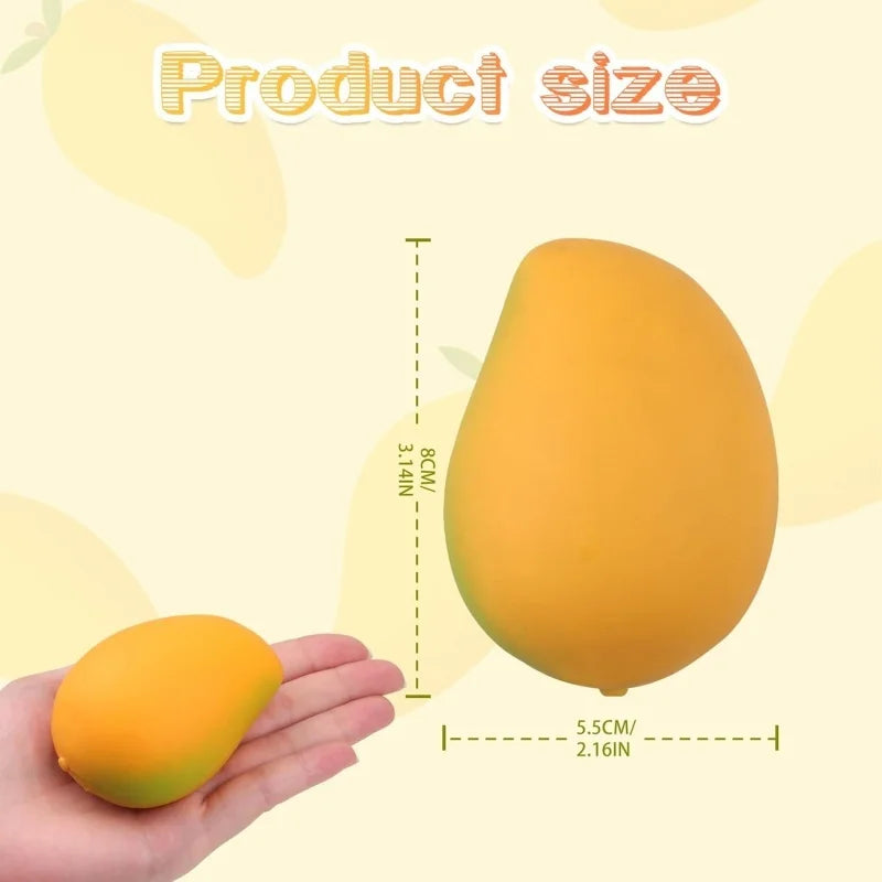 Soft Fruit Squishy Stress Relief Toy Set | Fidget Sensory Squeeze