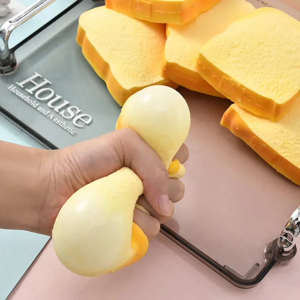 Squishy Toast Bread Squeeze Toy | Funny Fidget Toy for Stress Relief for Kids and Adults