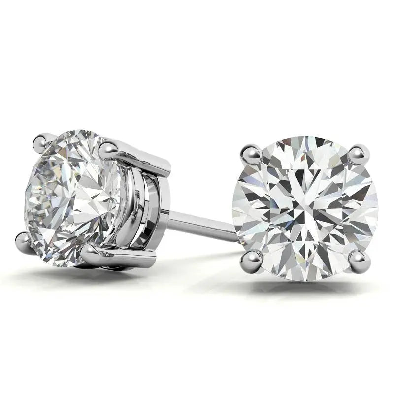 1.50 CTW Lab-Grown Diamond Stud Earrings – G/VS Clarity, 14k Gold Over Sterling Silver, White or Yellow Gold
