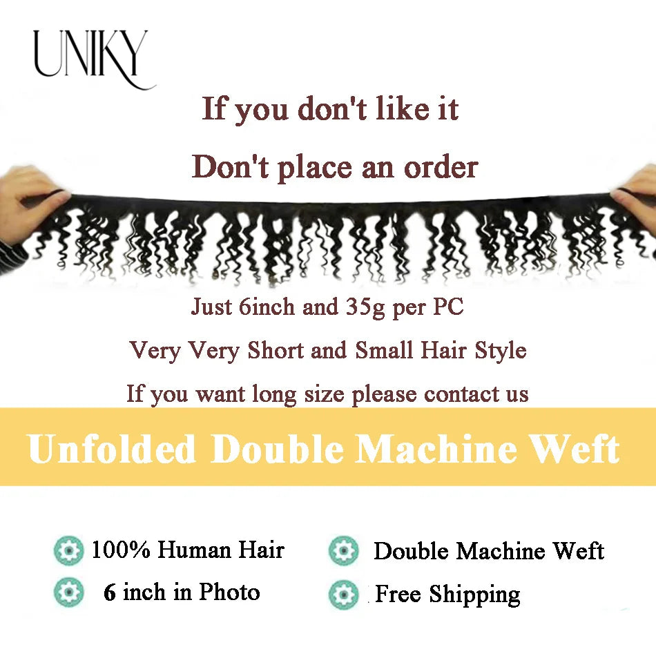 Deep Wave Hair Bundles Short Deep Curly Hair 3 Bundles Remy Human Hair Extensions Natural Black Brazilian Bundles