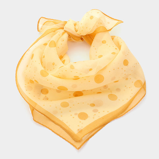 Polka Dot Silk Square Scarf