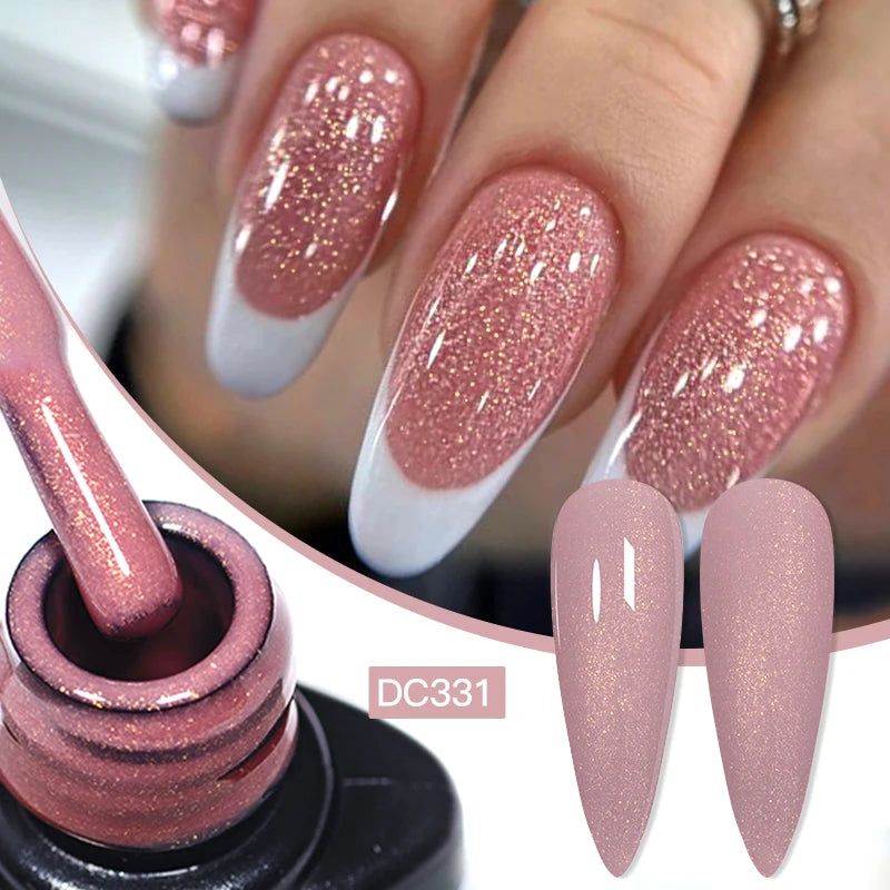 7ml Glitter Reflective Gel Nail Polish Sparkling Soak Off UV LED Gold Silver Black Pink Gel Polish Starter Kit For Home Salon