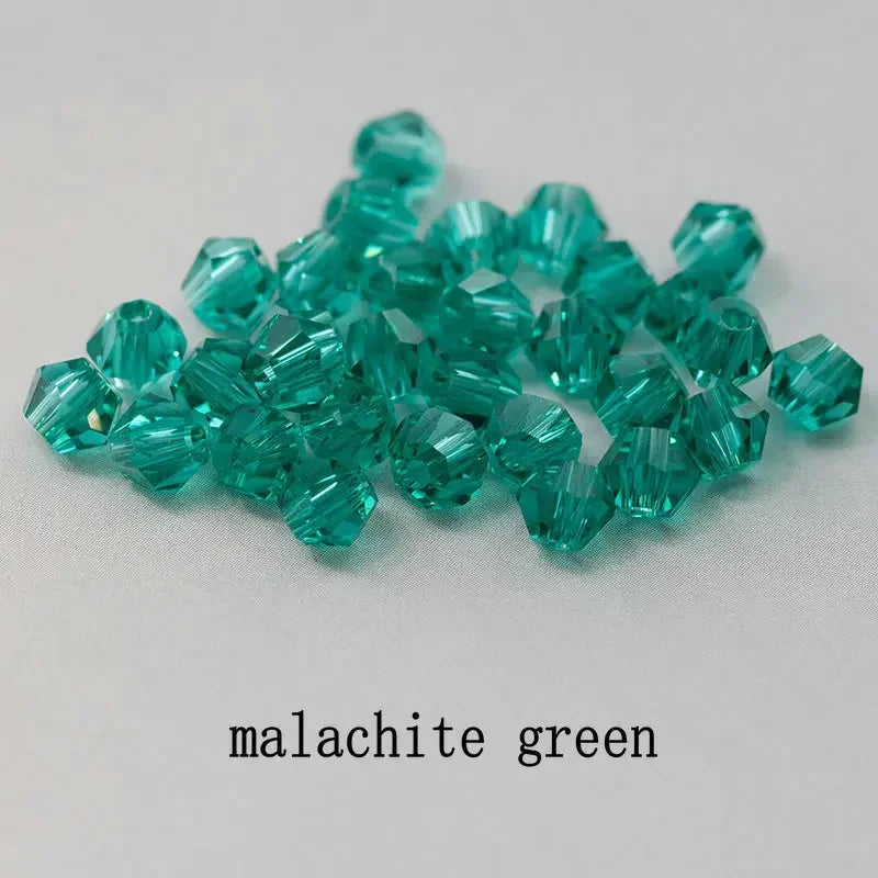 200pcs Glass Bicone Beads 4mm Crystal Beads Jewelry Making Supply for DIY Projects, Bracelets, Necklaces, Earrings