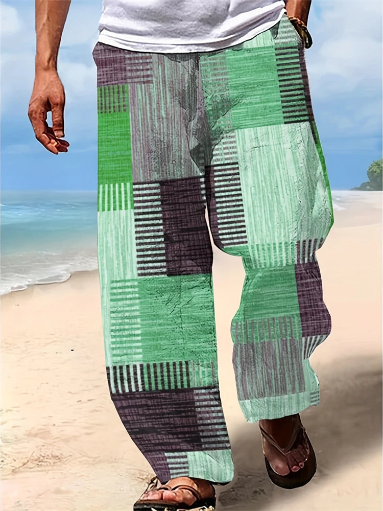 2025 Spring And Summer New Graffiti Drawstring Long Men's Sweatpants 3D Printed Beach Pants Men's Clothing Ground Casual Pants