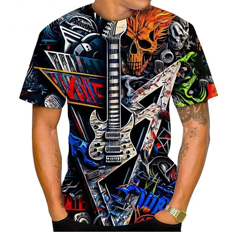 New Fun Graffiti Street T-shirt 3D Printed Men's Hip Hop Summer Cool Tee shirt Casual Youth Popular Personality Short Sleeve Top
