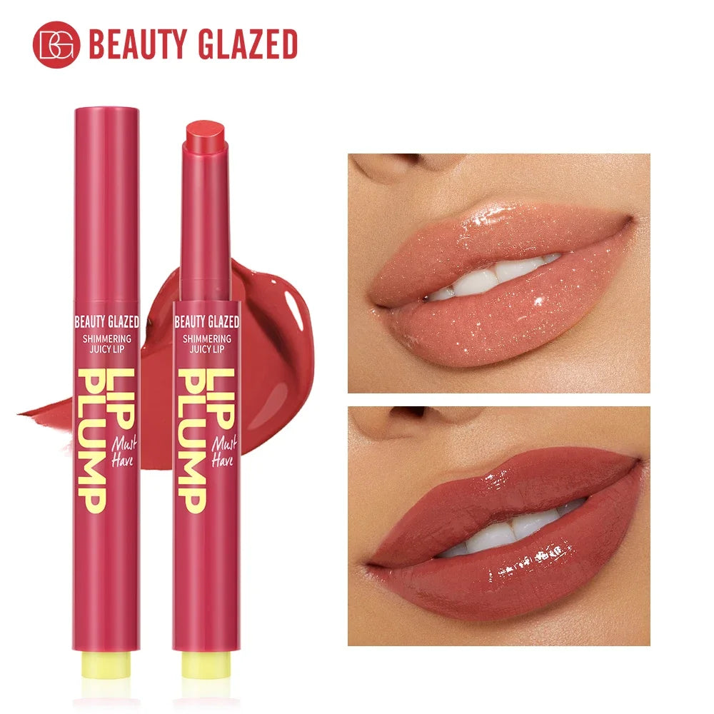 12 Color Beauty Glazed Shimmering Juicy Lipstick Set Moisturizing Nourishing Lip Plump for Women Girl's Gift Juicy Lip Makeup