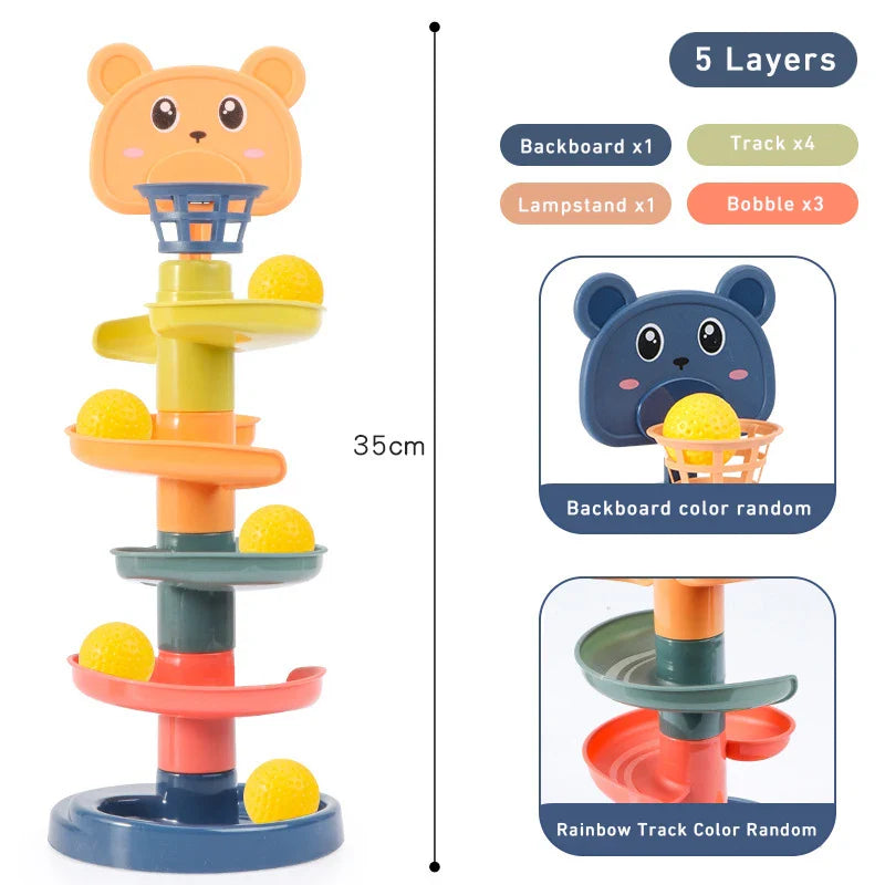 Montessori Push Pop Rolling Ball Track