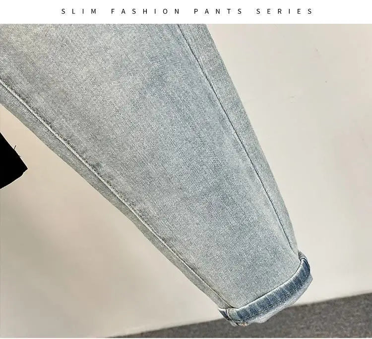 Men Skinny Jeans – Light Color Slim Fit Casual Fashion Denim