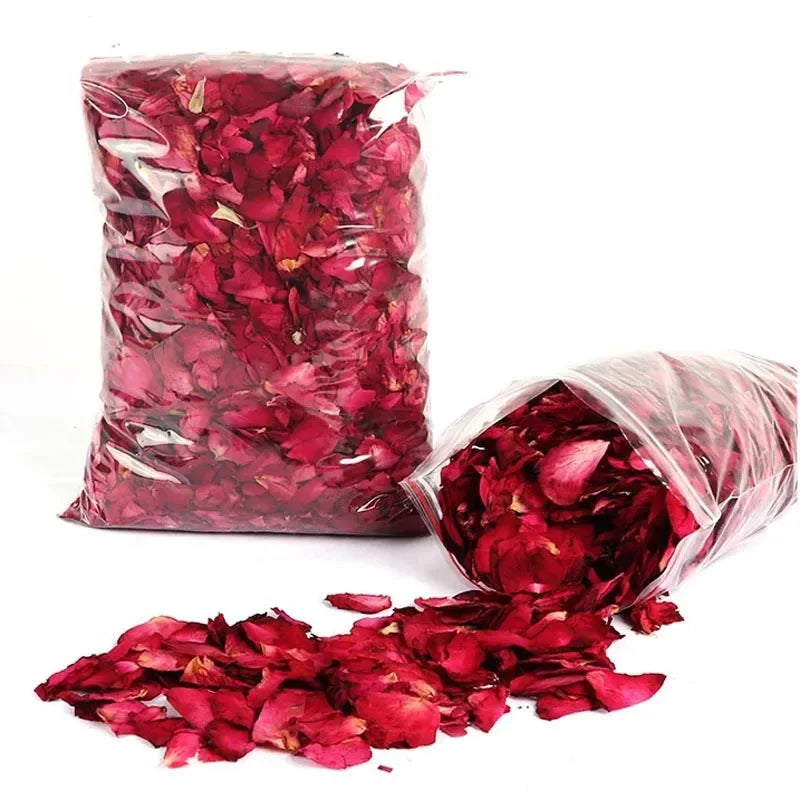 1 Pack Dried Rose Petals Natural Flower Bath Spa Whitening Shower Dry Rose Flower Petal Bathing Relieve Fragrant Body Massager