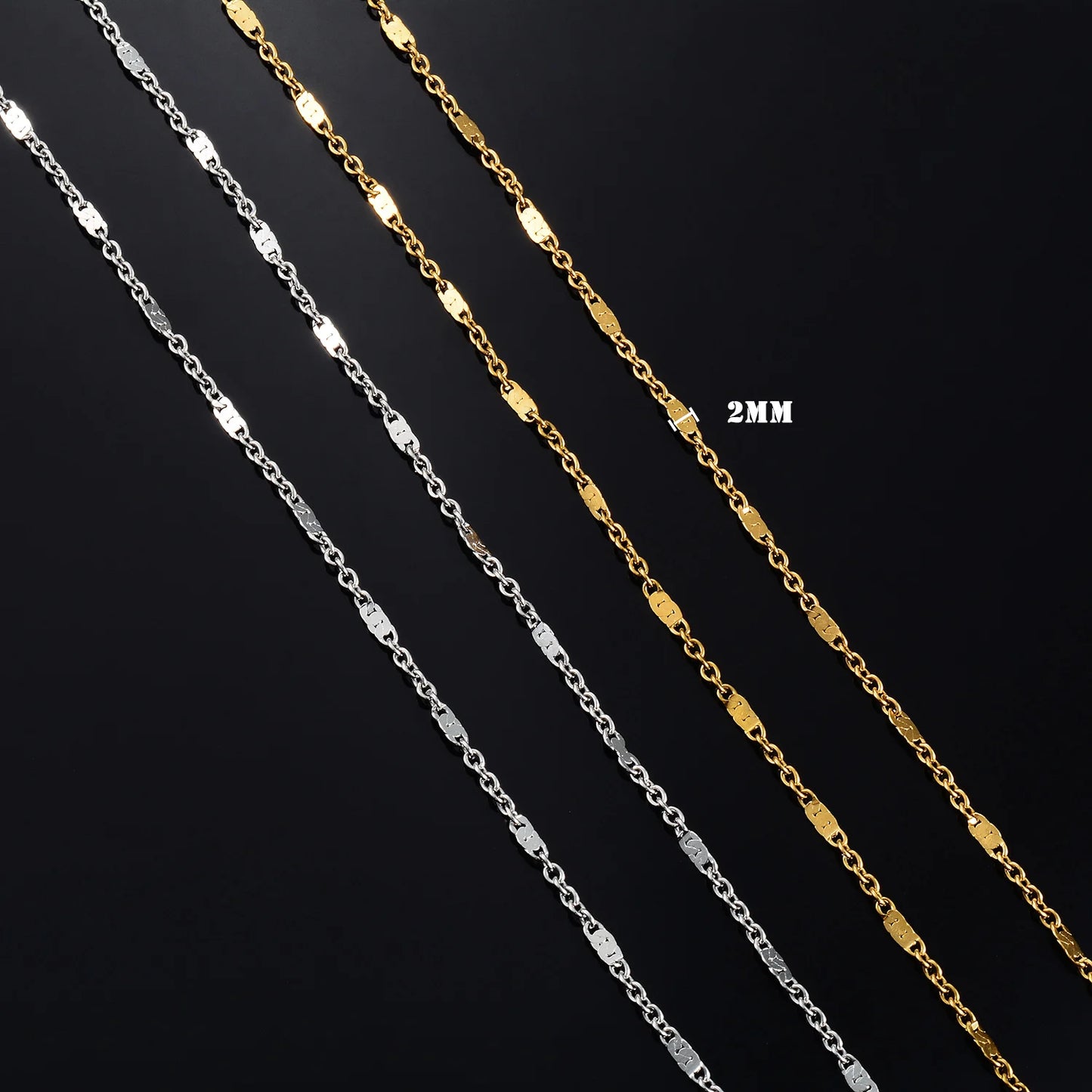 High Quality Elegance Thin Stainless Steel Bracelet No Fade Gold Plated Chain Jewelry Making Components DIY