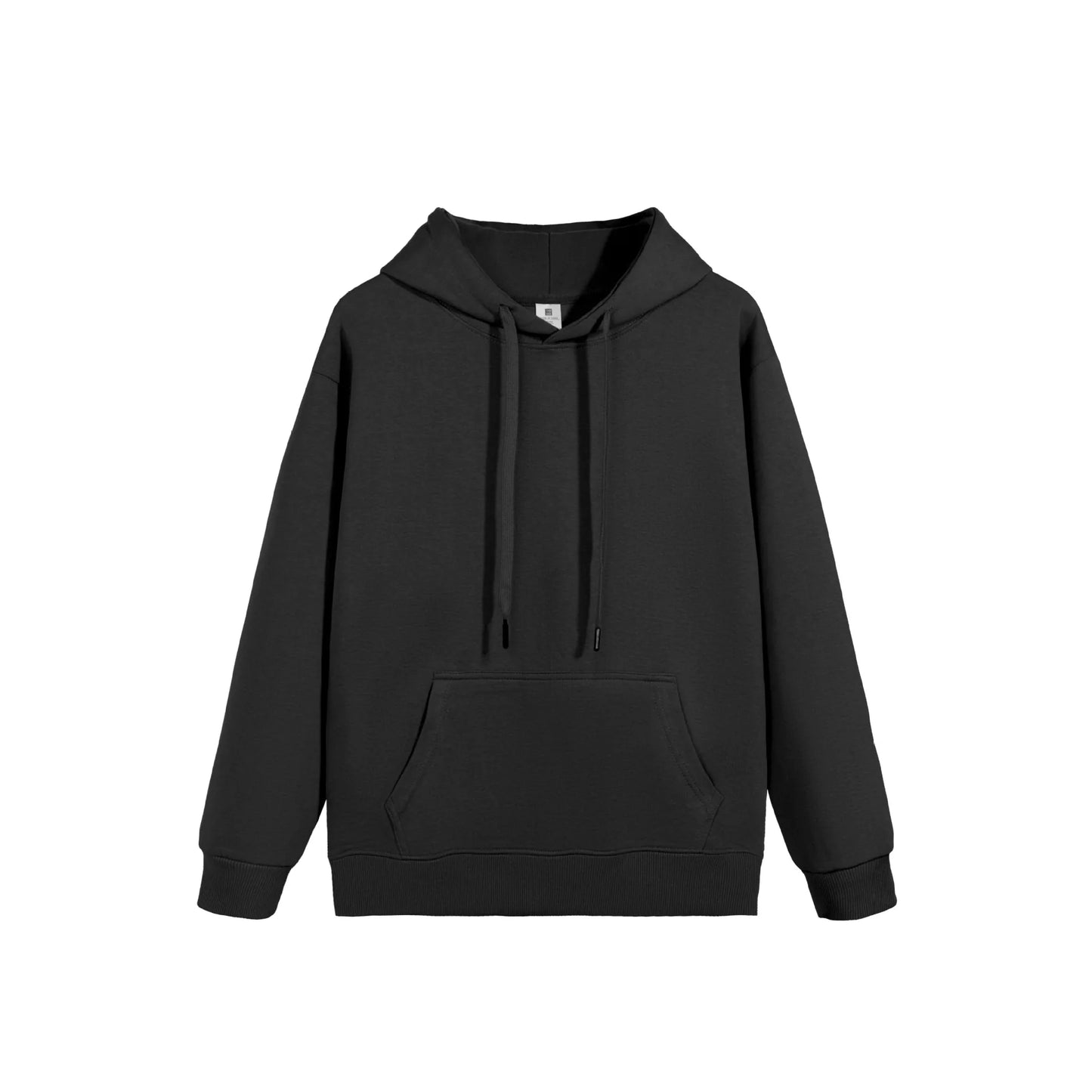 New Men's Cotton Hooded Loose Fit Hoodie Streetwear Pullover American Style Solid Color Long Sleeve Casual Essentials Hoodies