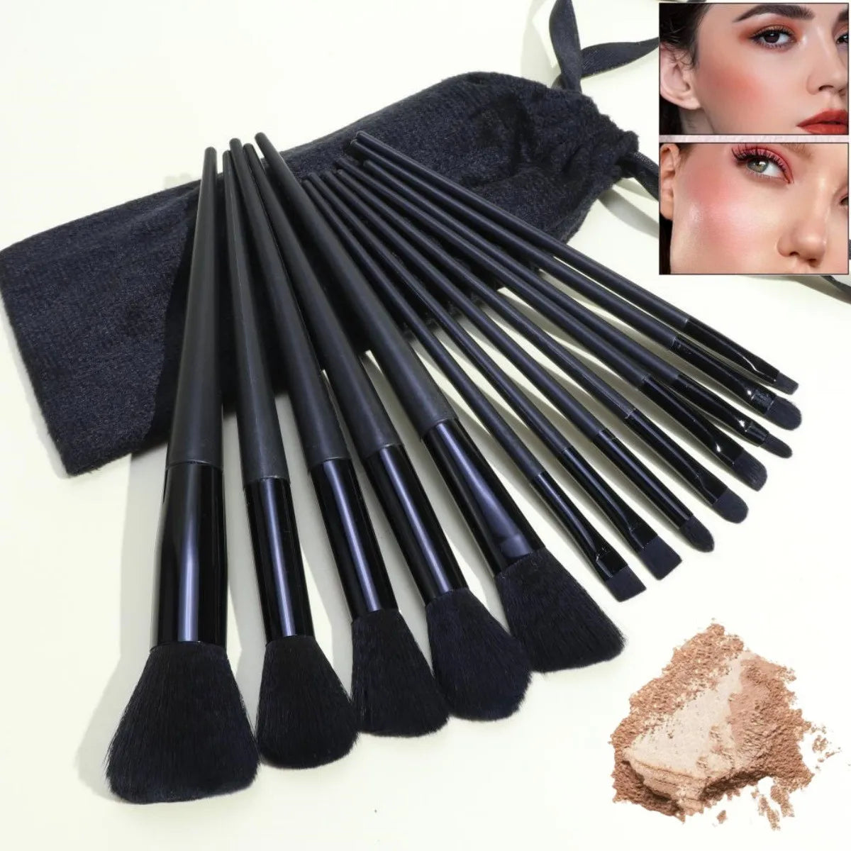 1/13PCS Soft Fluffy Makeup Brushes Set for Cosmetics Foundation Blush Powder Eyeshadow Kabuki Blending Makeup Brush Beauty Tool