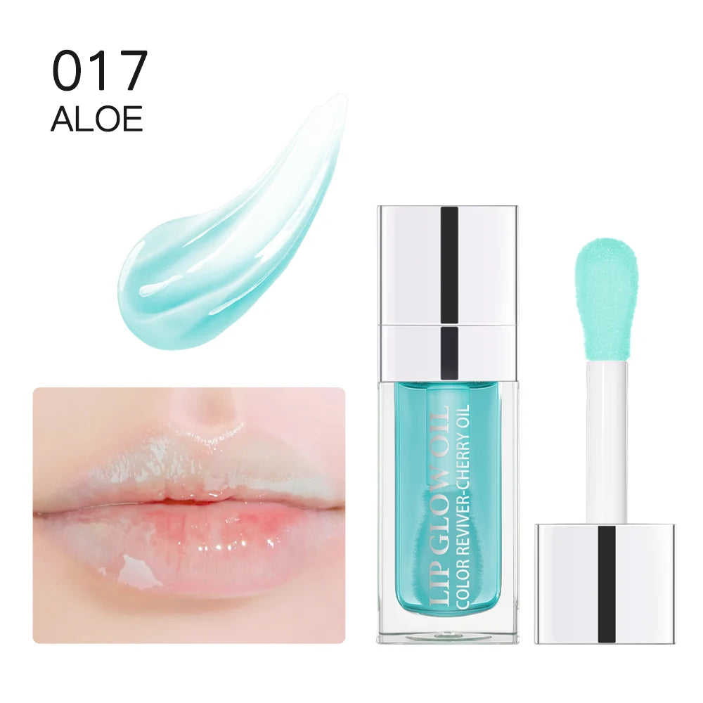 Jelly Moisturizing Lip Oil Plumping Sexy Lip Glow Oil Tinted Fashion Hydrating Lip Balm Lips Glow Oil Treatment Makeup Flat Lid