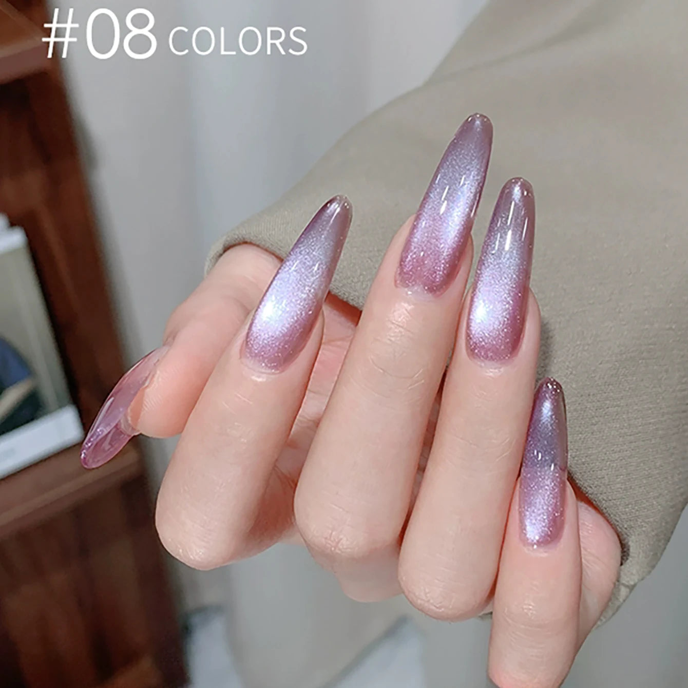 MIANEL 1-18pcs12ML Summer Hot Selling Rainbow Candy Colorful Cat Eye Gel Nail Polish New Porcelain White Glass Beads Nail Polish