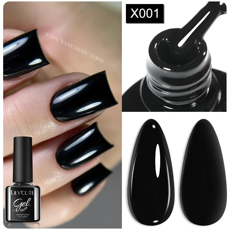 LILYCUTE 7ml Neon Reflective Nail Gel Polish Dark Flash Glitter Effect Fluorescent Gel Soak Off UV Gel Summer Nail Art Varnish