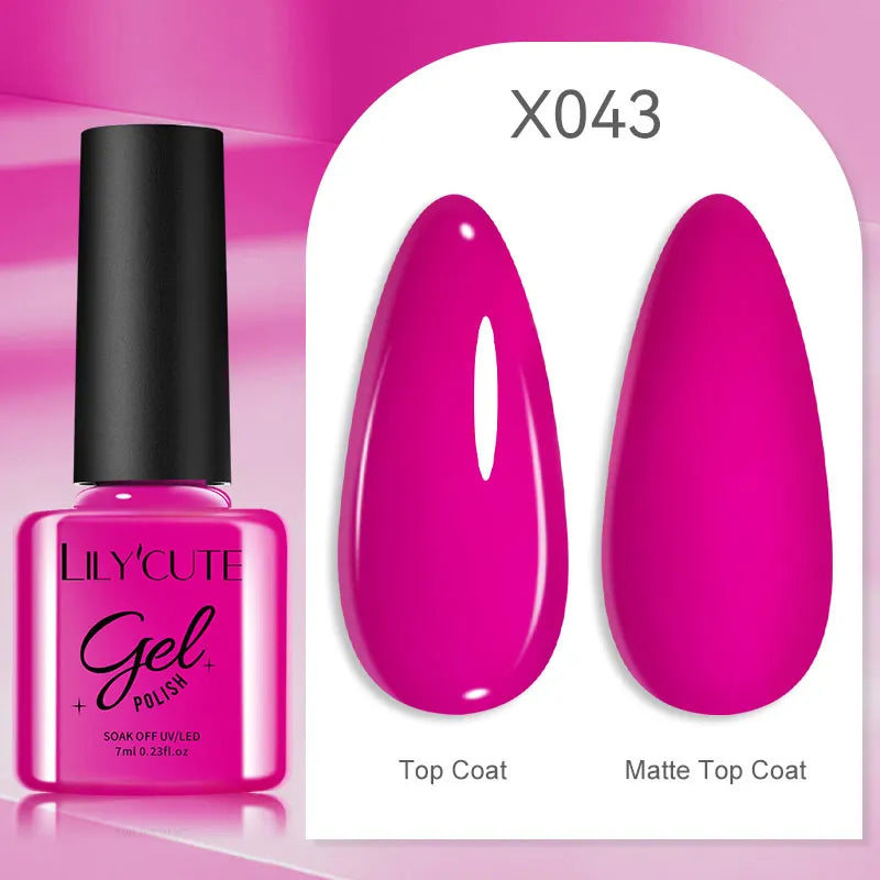 LILYCUTE 7ml Neon Reflective Nail Gel Polish Dark Flash Glitter Effect Fluorescent Gel Soak Off UV Gel Summer Nail Art Varnish